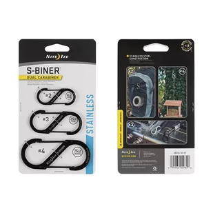 Nite Ize - S-Biner Set #2, #3, #4 - Czarny - SB234-03-01 - Sprzęt wspinaczkowy - miniaturka - grafika 1