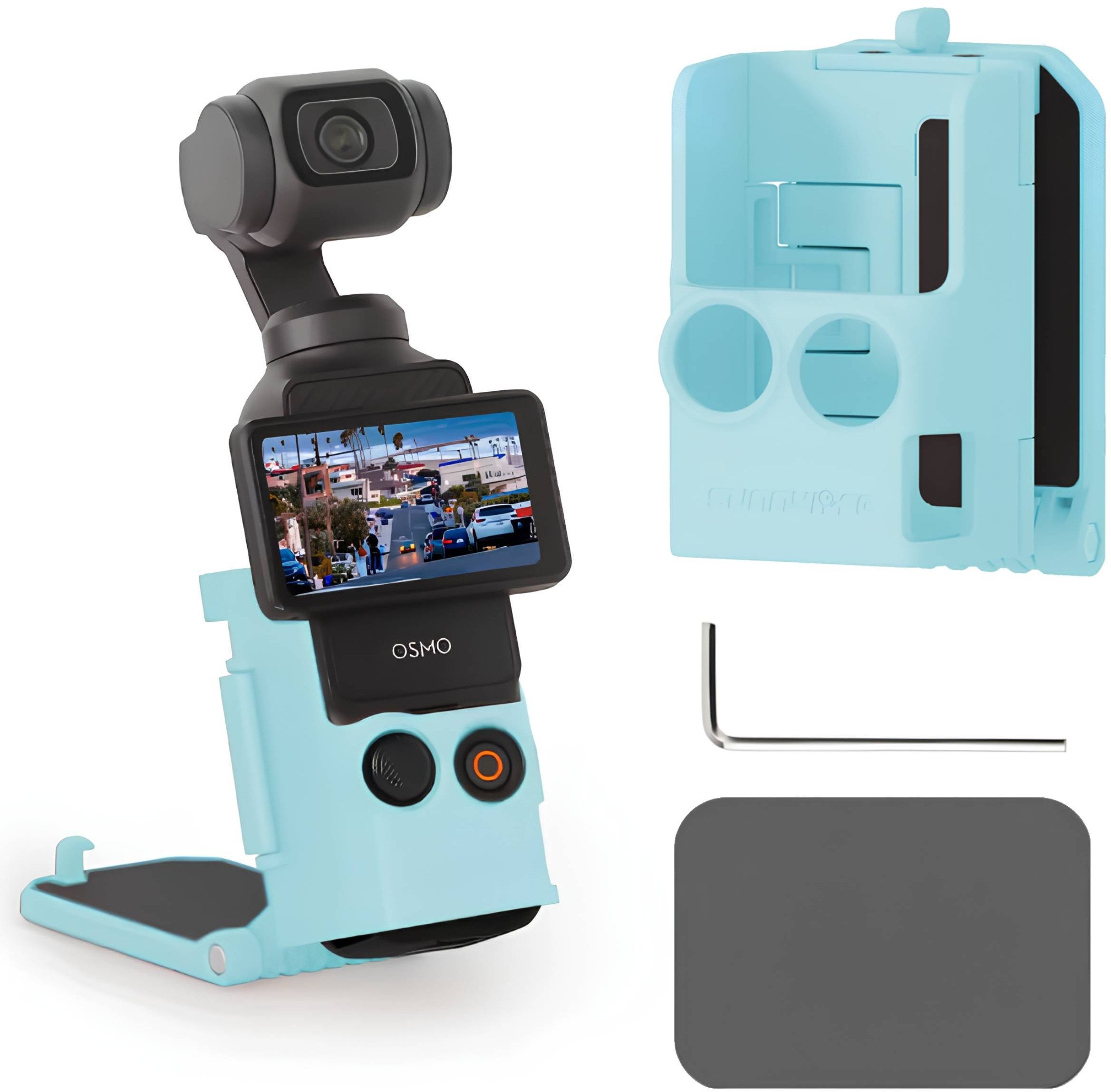 UCHWYT MAGNETYCZNY REGULOWANY MOCOWANIE OCHRONNE DO DJI OSMO POCKET 3 NIEBIESKI