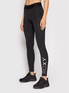 Spodnie damskie - Roxy Legginsy Do The Jazz ERJNP03392 Czarny Slim Fit 3613376605525 - grafika 1