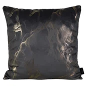 Poszewki na poduszki - Poszewka na poduszkę welwetowa Naira czarna 45 x 45 cm - miniaturka - grafika 1