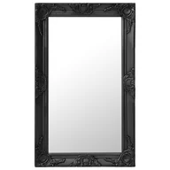 Lustra - vidaXL Lustro ścienne w stylu barokowym, 50x80 cm, czarne - miniaturka - grafika 1