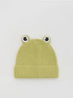 Czapki damskie - Reserved - Dzianinowa czapka żaba - jasnozielony - miniaturka - grafika 1