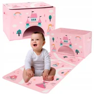 Maty edukacyjne - 2w1 SK��ADANY ORGANIZER NA ZABAWKI PUDE��KO POJEMNIK ORGANIZER MATA DO ZABAWY - miniaturka - grafika 1