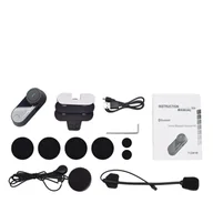 Akcesoria do kamer sportowych - Motocyklowy interkom Bluetooth na kask, komunikacja bez użycia rąk, słuchawki bezprzewodowe, przewód VB-800 S i H - miniaturka - grafika 1