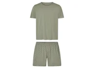 Piżamy męskie - esmara Men Piżama męska z bawełny (kropki/khaki, L (52/54)) - miniaturka - grafika 1