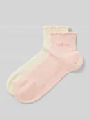 Skarpetki damskie - Skarpety długie z mieszanka bawełny w zestaw 2 szt. model 'LETTUCE' - miniaturka - grafika 1