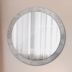 Lustro dekoracyjne okrągłe Szary beton - Lustra - miniaturka - grafika 1