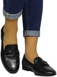 Mokasyny Stylowe Marco Tozzi 2-24201 001 Black Skóra Naturalna - MARCO TOZZI - Mokasyny damskie - miniaturka - grafika 1