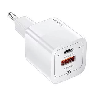 Ładowarka sieciowa Toocki USB + USB-C, 33W (czarna) - Ładowarki do telefonów - miniaturka - grafika 1