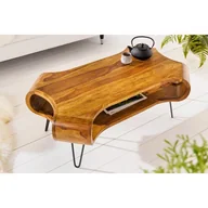 Ławy i stoliki kawowe - Stolik kawowy organic living 100 cm sheesham 43073 - miniaturka - grafika 1