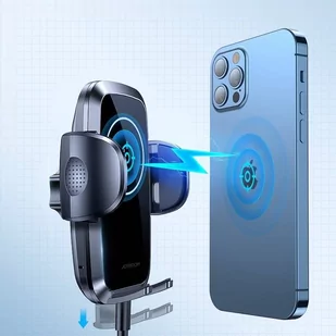 Joyroom samochodowy uchwyt na kratkę wentylacyjną bezprzewodowa ładowarka Qi 15W czarny (JR-ZS241) - Ładowarki do telefonów - miniaturka - grafika 3