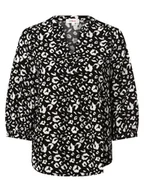 Bluzki damskie - s.Oliver - Bluzka damska, wielokolorowy|czarny - miniaturka - grafika 1