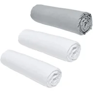 Prześcieradła - Zestaw 3 prześcieradeł TODAY Essential - 140 x 190 cm - 2 osoby - 100% bawełna - kreda/stal - miniaturka - grafika 1