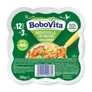 BoboVita Ratatouille drobiowe z kaszą bulgur po 12 miesiącu, 250 g -> Wysyłka 3,99 - odbiór w Żabce - Dania dla dzieci - miniaturka - grafika 1