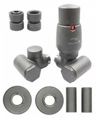 Zawory i kraniki - Zawór termostatyczny do grzałki INTEGRA grafit strukturalny prawy GW1/2 All in One - miniaturka - grafika 1