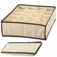 Meble modułowe i akcesoria - Organizer Na Bieliznę Skarpety Do Szuflady Beż 20 - miniaturka - grafika 1