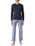 Paski - Emporio Armani Męska piżama barwiona przędzą, Morski pionowy pasek, XL - miniaturka - grafika 1