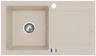 Zlewozmywaki - Zlewozmywak granitowy Pyramis Next 76x44 1B1D Beż - miniaturka - grafika 1