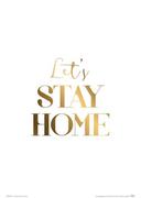 Plakaty - Nice wall Lets stay home - plakat PA3244 - miniaturka - grafika 1