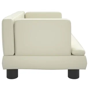 Sofa dla dzieci, kremowa, 60x40x30 cm, sztuczna skóra Lumarko! - Sofy i kanapy - miniaturka - grafika 5