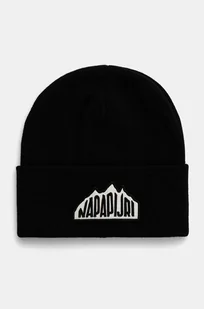 Napapijri czapka F-Mountain 2 kolor czarny z grubej dzianiny NP0A4HXL0411 - Czapki męskie - miniaturka - grafika 1