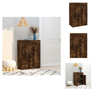 vidaXL Szafka na buty dąb wędzony 60x35x84 cm materiał drewnopochodny - Półki i szafki na buty - Szafki na buty vidaXL Szafka na buty dąb wędzony 60x35x84 cm materiał drewnopochodny - Półki i szafki na buty - Szafki na buty - miniaturka - grafika 1