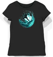 Koszulki i topy damskie - Koszulka damska czarna z motywem kolorowego surfingu XS - miniaturka - grafika 1