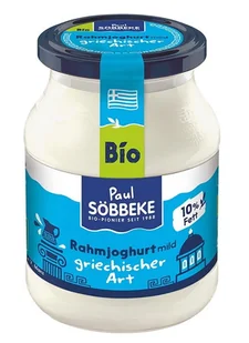 JOGURT NATURALNY TYPU GRECKIEGO KREMOWY BIO 500 g (SŁOIK) - SOBBEKE - Kefiry, jogurty, maślanki - miniaturka - grafika 1
