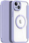 Etui i futerały do telefonów - Dux Ducis Skin X Pro etui iPhone 14 Plus magnetyczny pokrowiec MagSafe z klapką fioletowy - miniaturka - grafika 1