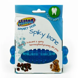 HILTON Dog spiky bone mix kolor kość z kolcami - zabawka dla psa - 12 cm - Zabawki dla psów - miniaturka - grafika 1