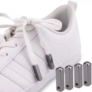 Aglety zakończenia modne sznurówki kolor szary - Akcesoria obuwnicze - miniaturka - grafika 1