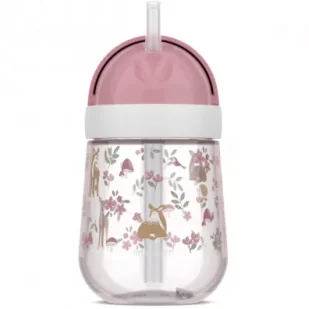 Mepal Kubek dziecięcy ze słomką Mio Fairy Garden 108014065406 300 ml - Kubki dla dzieci - miniaturka - grafika 1