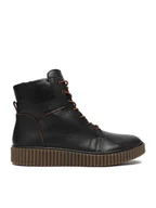 Botki damskie - Rieker Trzewiki Y4303-00 Czarny - miniaturka - grafika 1