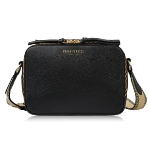 Torebka damska skórzana listonoszka na ramię modna czarna Paolo Peruzzi KV-03-BL - Torebki damskie Torebka damska skórzana listonoszka na ramię modna czarna Paolo Peruzzi KV-03-BL - Torebki damskie - miniaturka - grafika 1