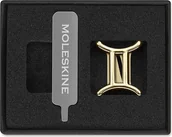 Notesy i bloczki - Przypinka na notes Moleskine zodiak bliźnięta złota - miniaturka - grafika 1