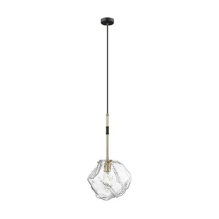 Zuma Line Szklana LAMPA wisząca ROCK P0488-01M-SEAC modernistyczna OPRAWA nieregularny zwis złoty czarny przezroczysty P0488-01M-SEAC - Lampy sufitowe - miniaturka - grafika 1