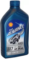 Oleje silnikowe - SHELL Advance AX7 4T 15W50 1L - półsyntetyczny olej motocyklowy - miniaturka - grafika 1