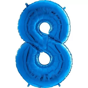 Balon Foliowy Cyfra 8 Niebieska - 102 cm Grabo - Balony i akcesoria - miniaturka - grafika 1