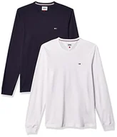 Koszulki męskie - Tommy Jeans Koszulka męska, Granatowy (Twilight Navy) / Biały, 3XL - miniaturka - grafika 1