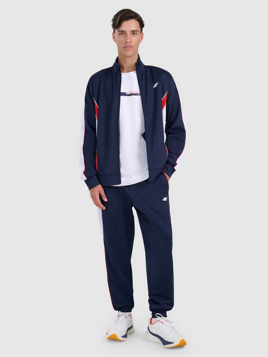 Spodnie dresowe joggery męskie 4F 4FRAW25TTROM1611-31S Granatowy XL