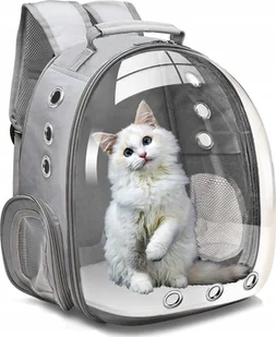 Korbi TRANSPORTER PLECAK TORBA DLA KOTA PSA KRÓLIKA WODOODPORNY PRZEZROCZYSTY GR - Transportery dla kotów - miniaturka - grafika 1