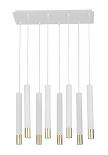 Sigma Sopel Grand lampa wisząca 8-punktowa biała/złota 33391 - Lampy sufitowe - miniaturka - grafika 1