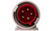 Gniazdka elektryczne - Wtyczka tablicowa kątowa 32A 5P 400V czerwona IP67 TWIST 777252-6 - miniaturka - grafika 1