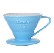 Zaparzacze i kawiarki - TIAMO Ceramiczny drip Tiamo z uchem V02 Żółty 4715660755448 - miniaturka - grafika 1