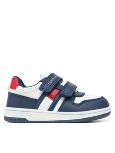 Tommy Hilfiger Sneakersy Flag Low Cut Velcro Sneaker T1X9-33841-1355 M Granatowy - Buty dla chłopców - miniaturka - grafika 1