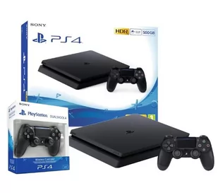 Sony PlayStation 4 Slim 500GB + dodatkowy pad czarny - Konsole Playstation - miniaturka - grafika 1