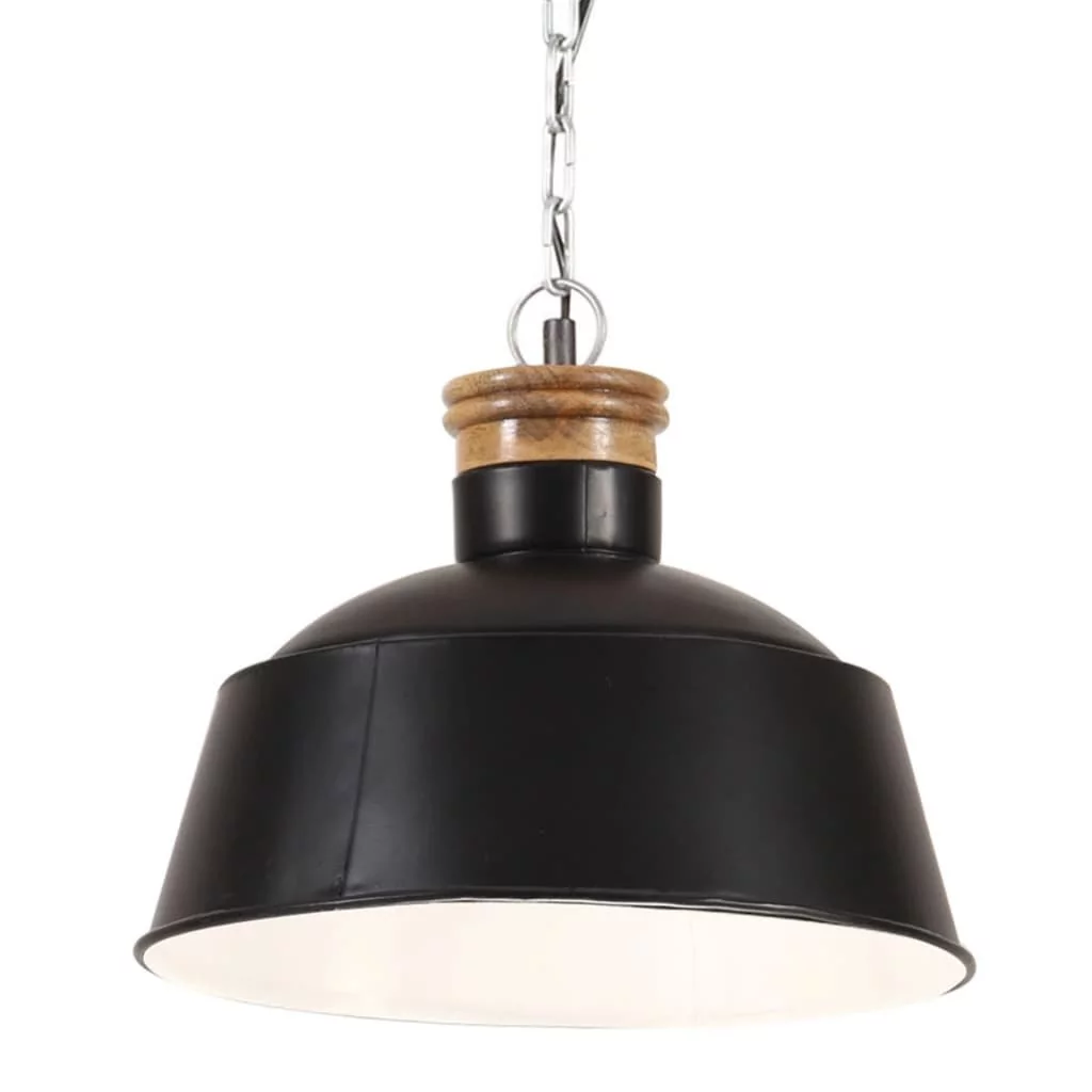 VidaXL Industrialna lampa wisząca, 32 cm, czarna, E27 320831