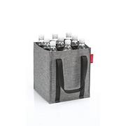 Moda i Uroda OUTLET - Reisenthel bottlebag Twist Silver - 9 przegródek, łatwy recykling butelek, paski do noszenia, srebrny, Torba na butelkę - miniaturka - grafika 1