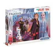 Puzzle - Clementoni Puzzle 104 Super kolor Frozen 2 - miniaturka - grafika 1