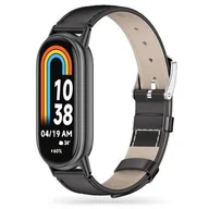 Akcesoria do smartwatchy - Pasek Leatherfit do Xiaomi Smart Band 8 / 8 NFC Black - miniaturka - grafika 1